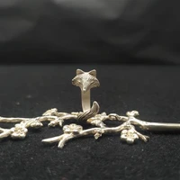 cute silver color adjustable fox rings for cocktail party womens rings fine jewelry accessories birthday gifts fashion rings