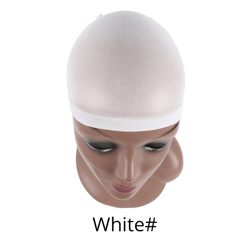 White 2 pieces Plussign мечта Deluxe парик Кепки продается черный Бежевый и красный цвета Кофе Цвет унисекс нейлоновая сетка для волос Плетение Кепки для того, чтобы сделать парик 2 шт./упак - Цвет: White 2 pieces
