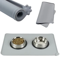 waterproof pet mat for dog non slip silicone food mat pet food pad pet bowl drinking cat feeding easy washing placemat