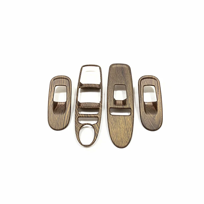 For NIssan Patrol Armada Y62 2017 2018 Accessories ABS Peach wood style Car Door and window glass lifting switch Cover Trim 4pcs |