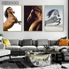 Современные минималистичные постеры и принты лошадей животные Картина на холсте Черно-белая Скандинавская Настенная картина для гостиной декоративная картина