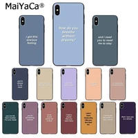 maiyaca colorful short inspirational quotes lyrics tpu soft phone case cover for iphone13 11 pro xs max 8 7 6s plus x 5 5s se xr