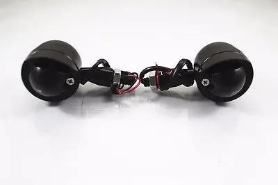 

Smoke Bullet Turn Signal Indicator W/ Visor CB Rat Big Dog Chopper For Cafe Racer VN