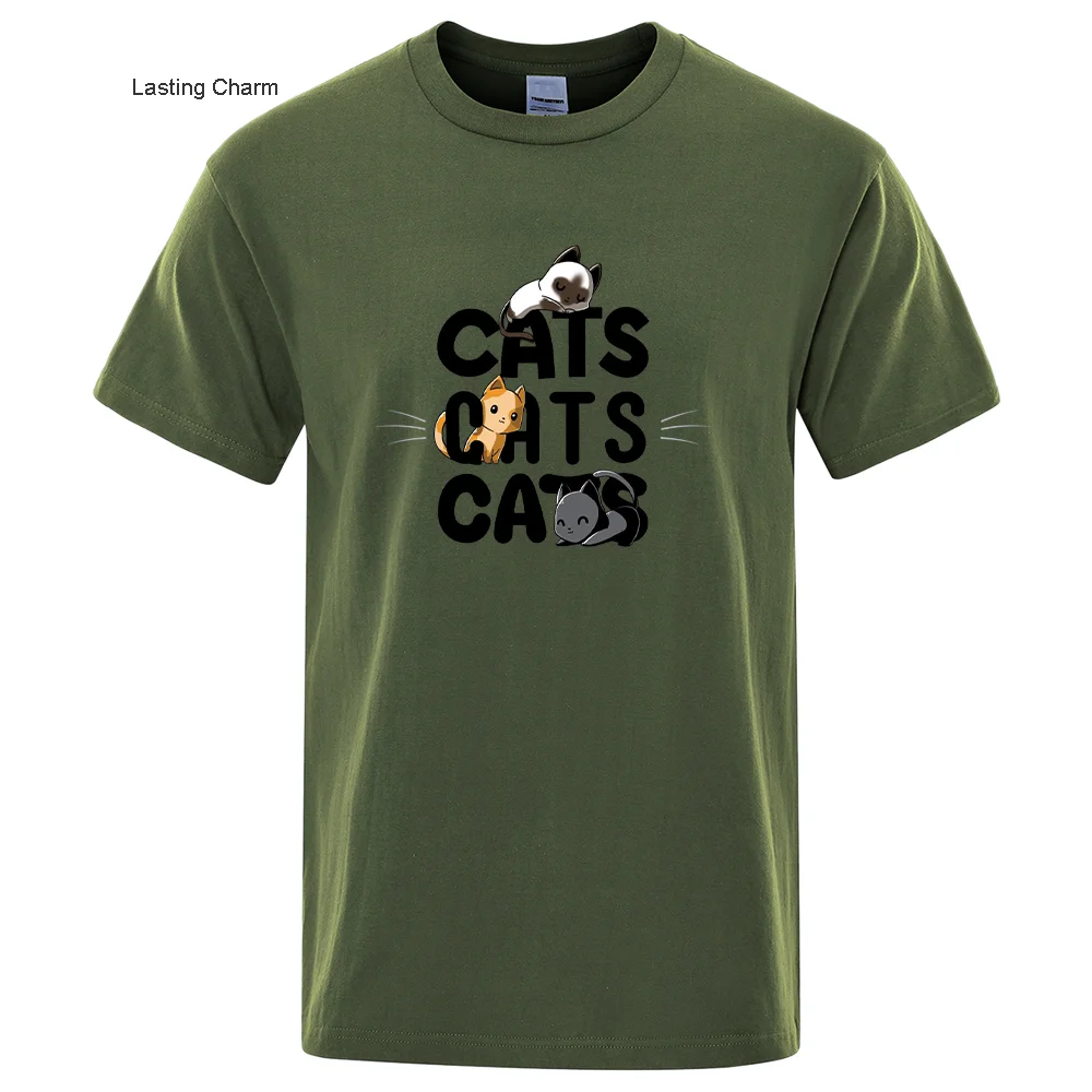 

Lasting Charm T Shirt A Group of Cute Kittens Printed ntlemen Casl Comfoable Top Loose Oveized s Men Summer Fashion T Shis