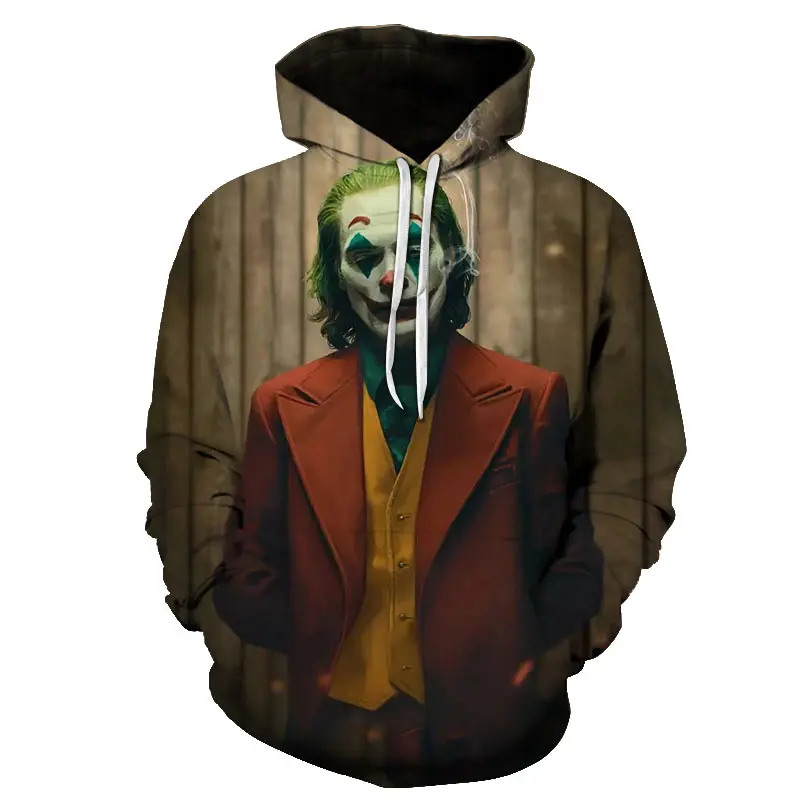 Новинка 2019 Джокер мужская толстовка с капюшоном 3d принт пуловеры модные