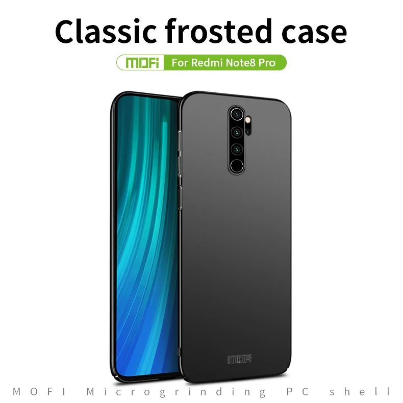 Оригинальный чехол MOFI для Redmi Note 8 Pro жесткий из поликарбоната Xiaomi пластиковый