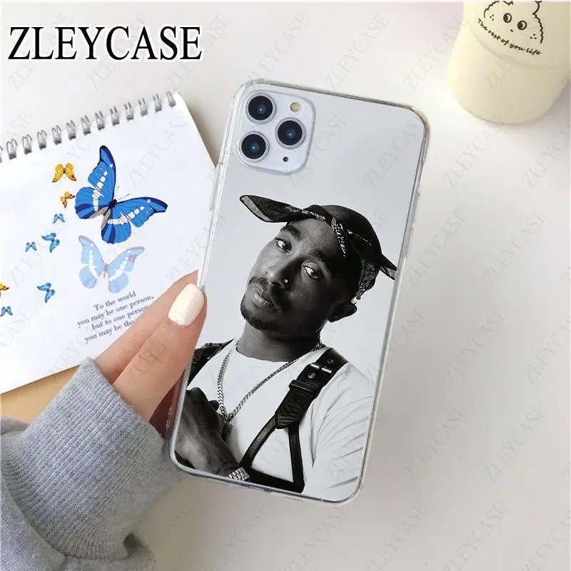 Мягкий ТПУ чехол для телефона iphone 11 11pro max 5s SE 2020 6S plus 7 8plus x xs xr xsmax 2Pac Tupac Amaru Shakur Makaveli