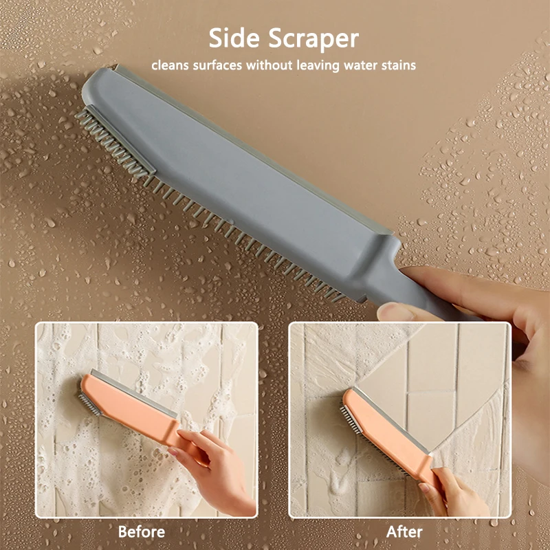 

Kitchen Countertop Cleaning Brush Soft Silicone Wall Glass Scraper Small Space Window Slot Crevice Brush Bathroom Cleaning Tools