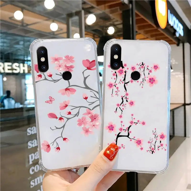 

Cherry Blossom Tree Phone Case Transparent for xiaomi Redmi note k 7 6 40 9 6 5 10 11 A T se pro lite ultra