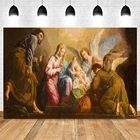 Рождественский фон с изображением рождения Иисуса, христианская фотография, фон для фотостудии, Фотофон, декор для вечеринки, фотография