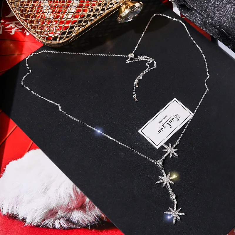 Корейские стразы звезда _ Женская мода 2020 новый темперамент простое ожерелье
