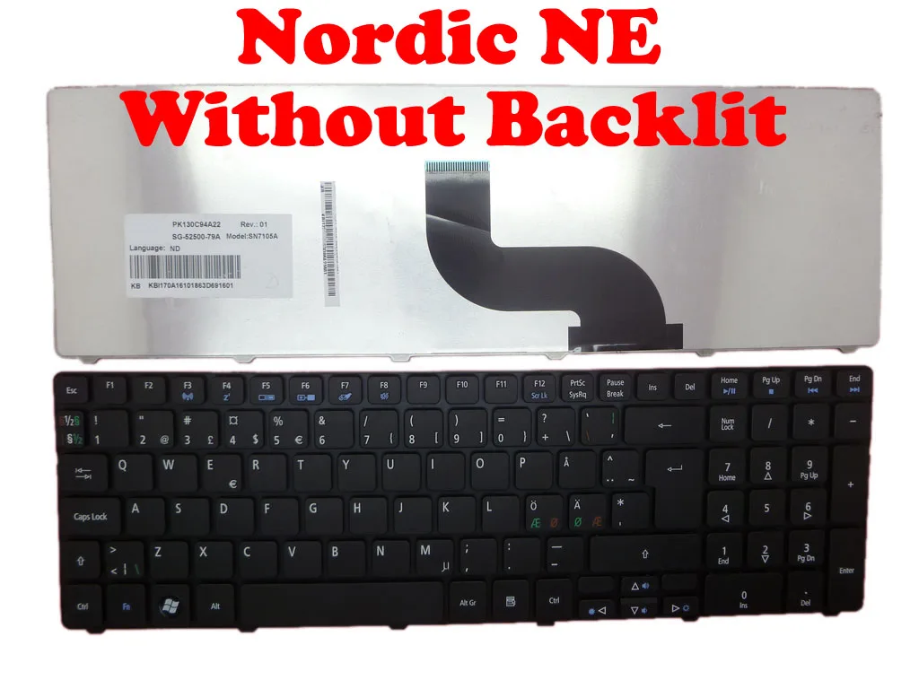 Клавиатура для ACER 5810 5810T G5810TZ 5810TG 5810TZG NE PO SV SP КБ. I170A. 161 163 165 166 КБ.| |