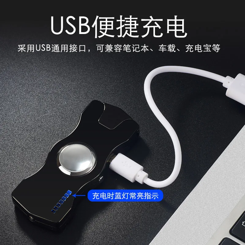 Декомпрессионные игрушки для взрослых ручной Спиннер верх USB зарядка зажигалки
