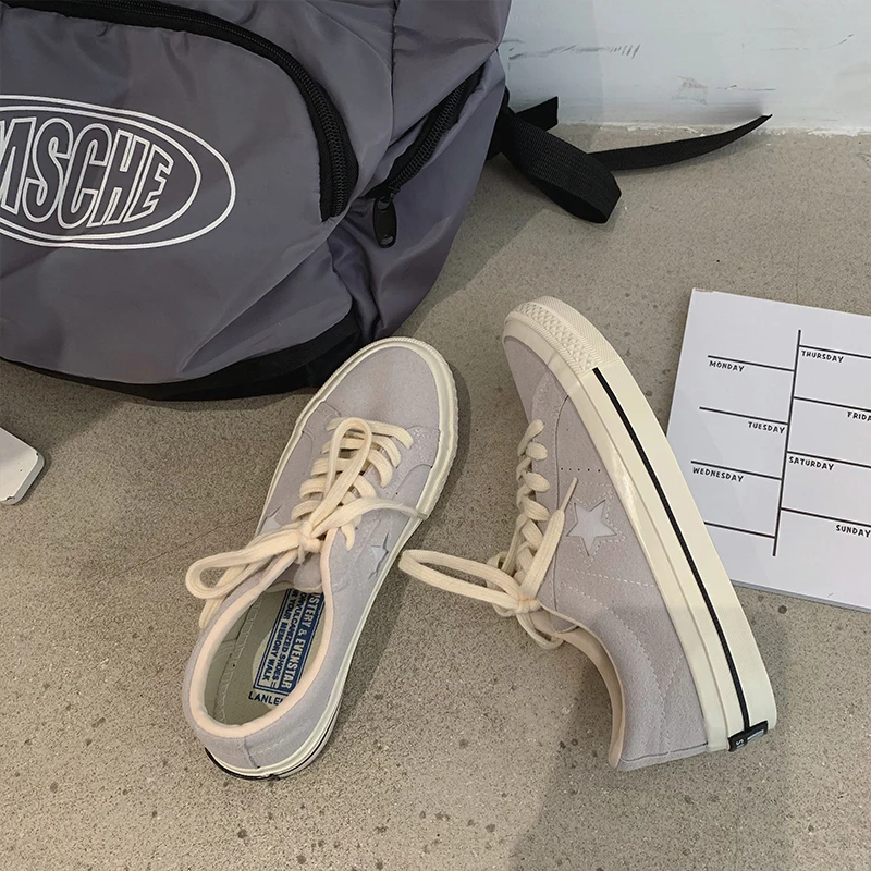 Женская обувь на плоской подошве парусиновая в стиле ретро женская модная