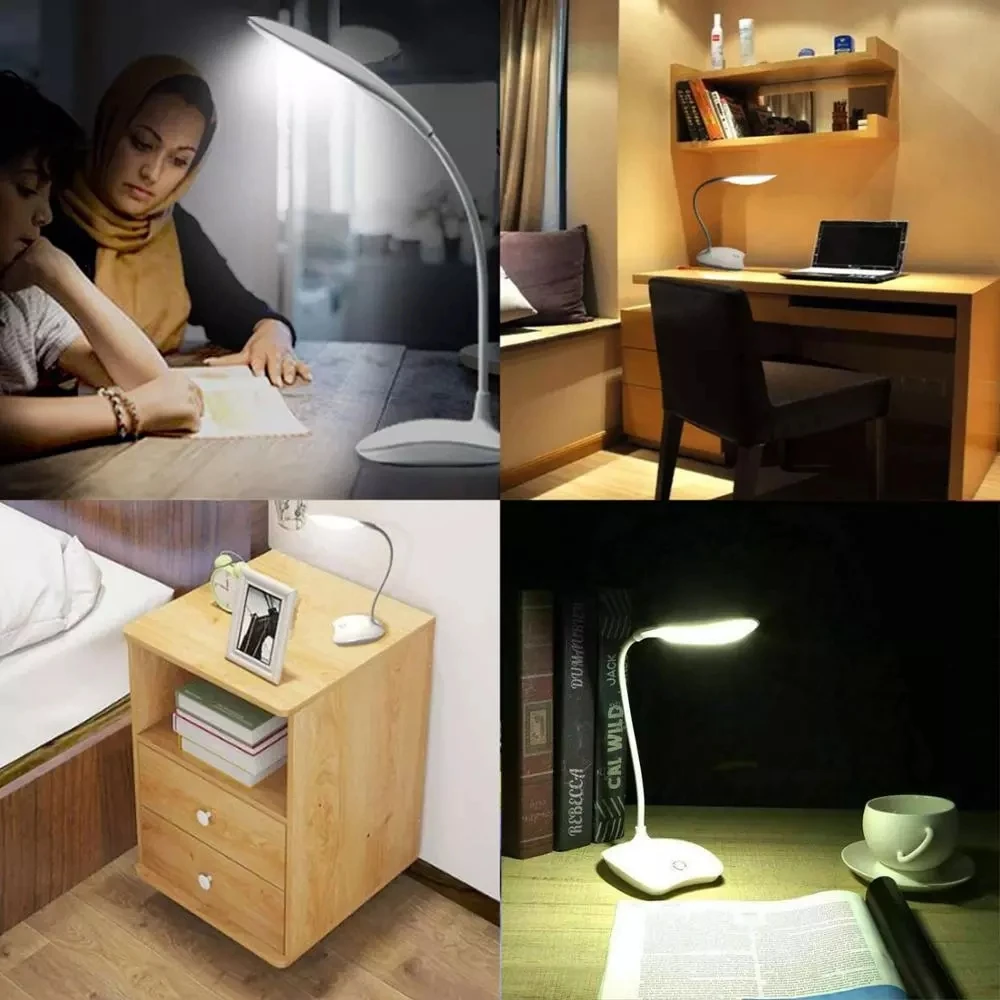 

LED Desk Lamp Foldable Dimmable Touch Table Lamp DC 5V USB Powered Table Light Night Light Touch 3 Levels Dimming Portable Lamp
