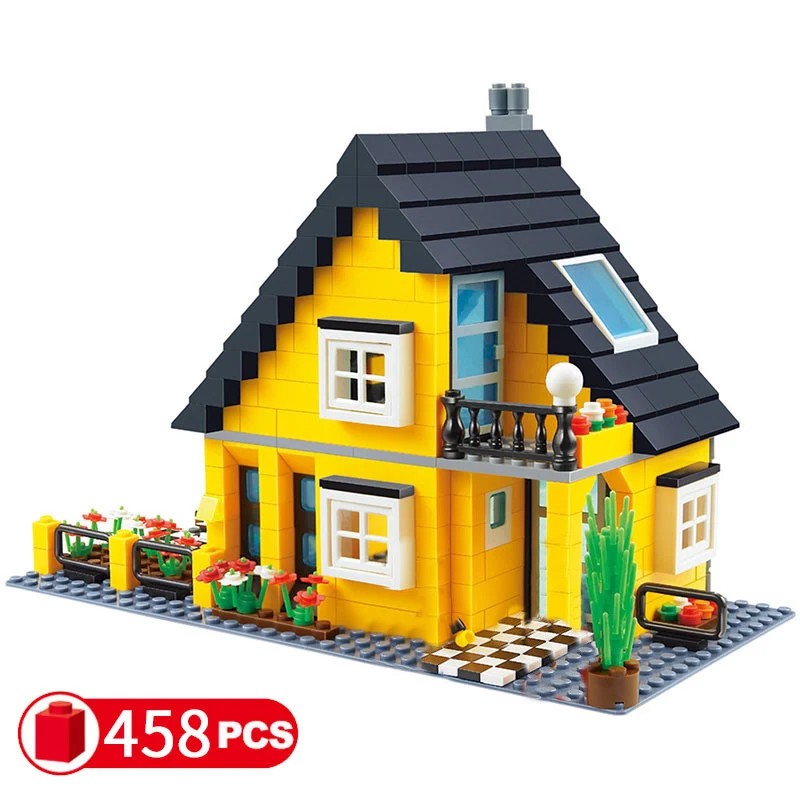 Wange Compatible City Architecture model capital building kits block kids toys children bricks France villa village sets | Игрушки и