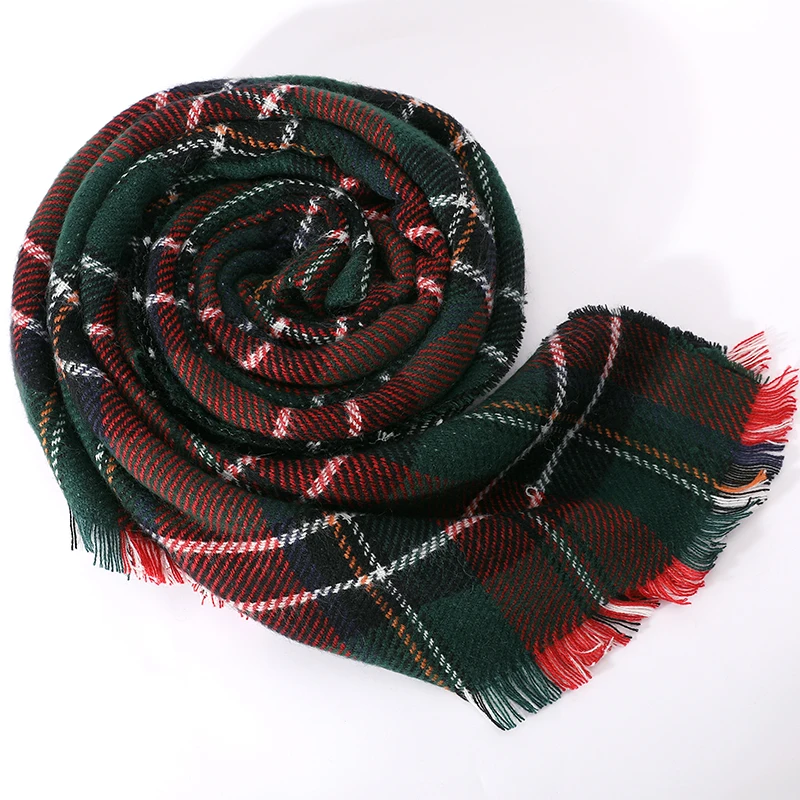 [FEILEDIS] Classic plaid scarf thick soft big lady sweet warm couple temperament long shawl AS03 |