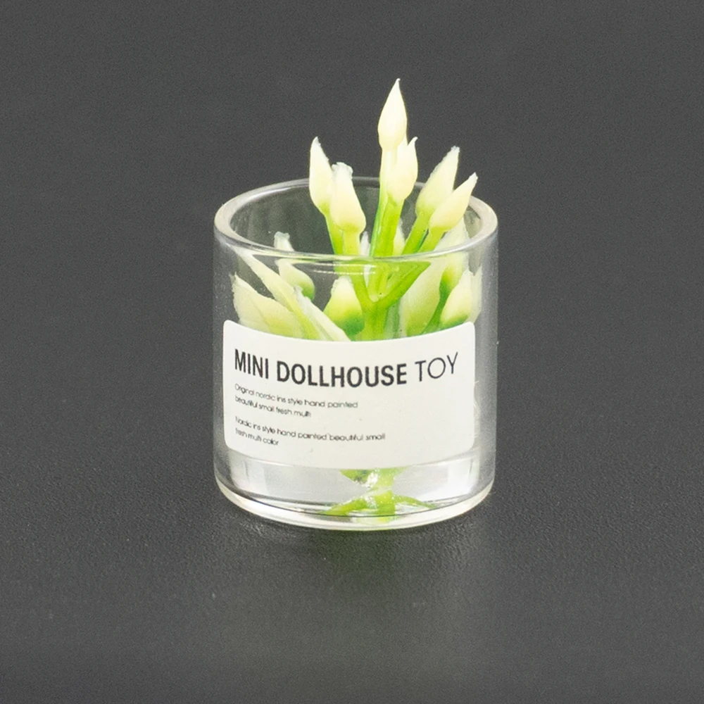 

1 шт. 1/12 кукольный домик миниатюра аксессуары Мини Стеклянная бутылка зеленый модель растений для кукольного домика украшение ob11