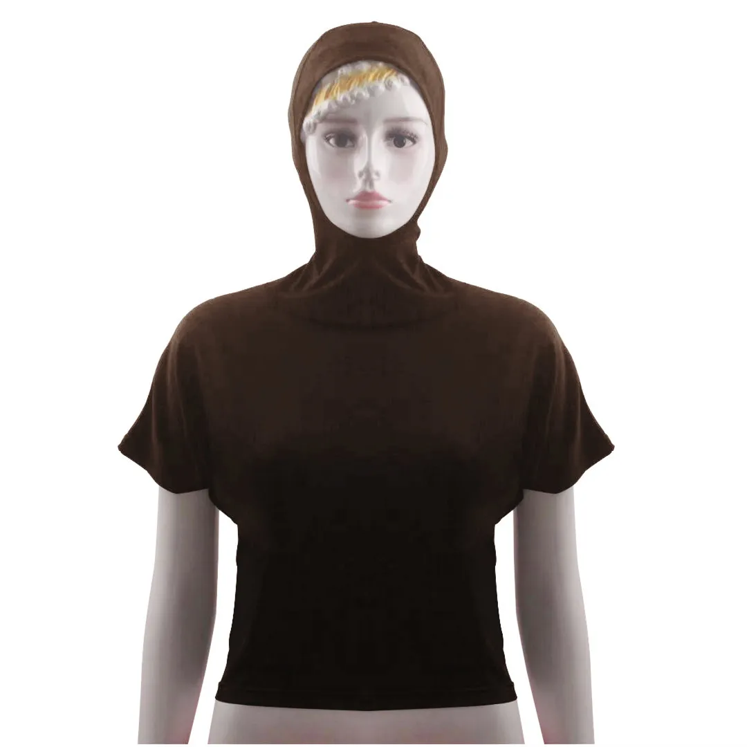 Однотонный женский топ Dromiya Солнцезащитный с капюшоном блузка коротким рукавом