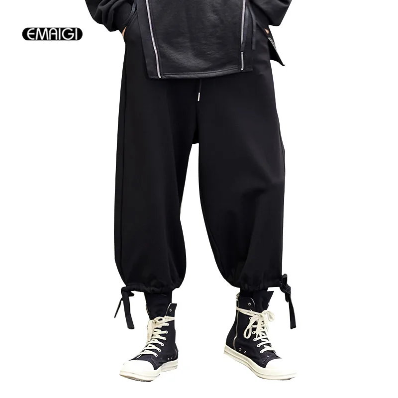 Мужские брюки шаровары свободные широкие в японском стиле панк хип