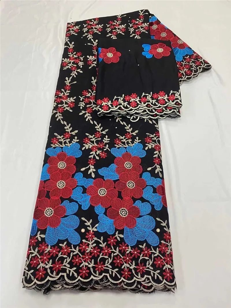 

newcoming beautiful cotton lace fabric 5+2yards comfortable swiss voile lace fabric for clothes sewing KC11222