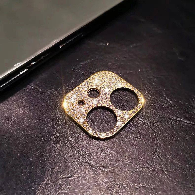 

Luxury 3D Crystal Glitter Stone For iPhone 11 12 Mini Pro Max Fashion Bling Diamond Lens Protection Camera Protector PC Cover