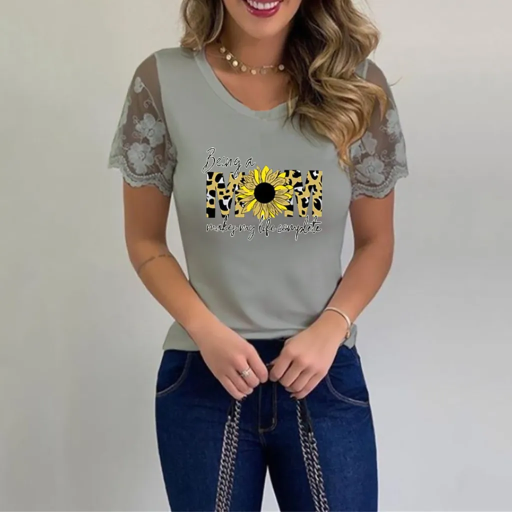 Летние футболки размера плюс женская футболка с коротким рукавом и круглым