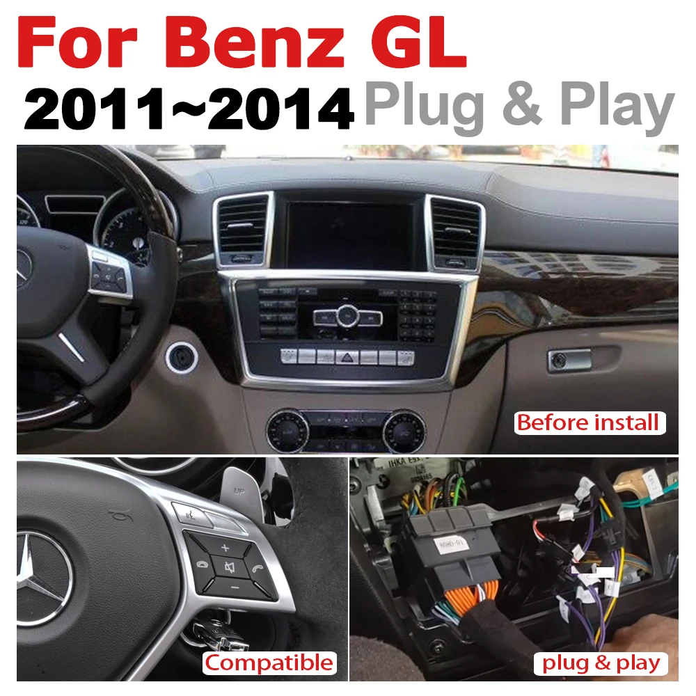 Автомобильный Android радио GPS мультимедийный плеер для Mercedes Benz GL 2011 ~ 2014 NTG стерео HD