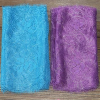 1 m long 20 cm wide blue purple lace fabric diy garment textile decorative fabric
