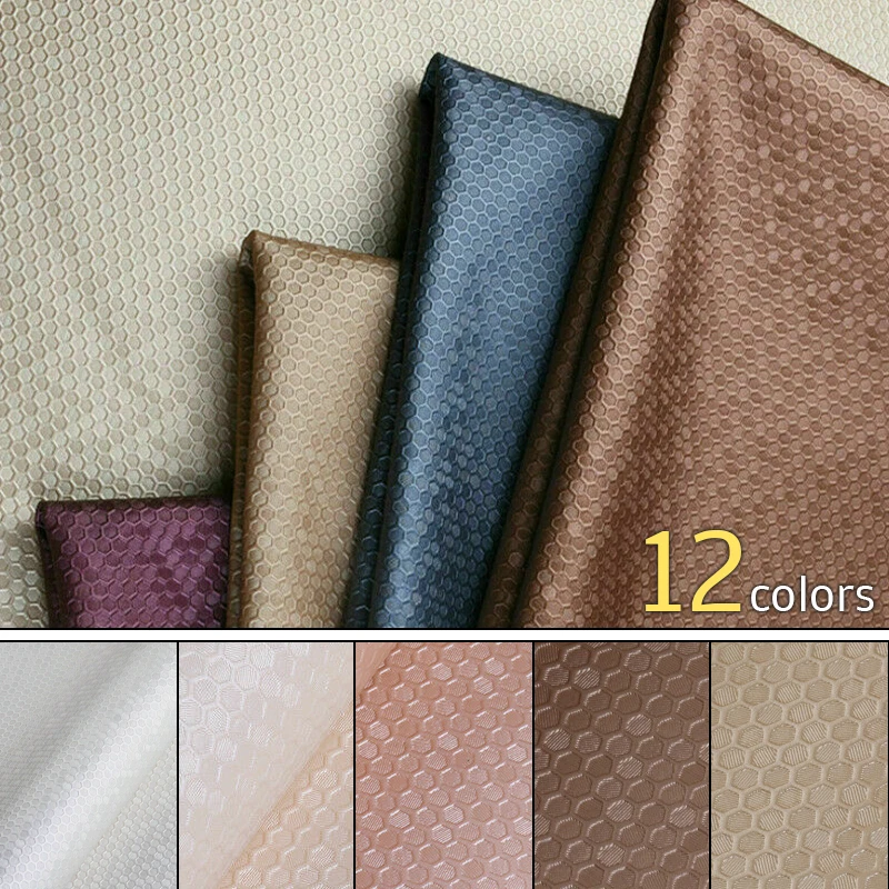 

100x137cm Honeycomb Embossed PVC Leather Fabric Faux Synthetic PU Leather Fabric For Handbags Sofa Car Bag DIY Upholstery Craft