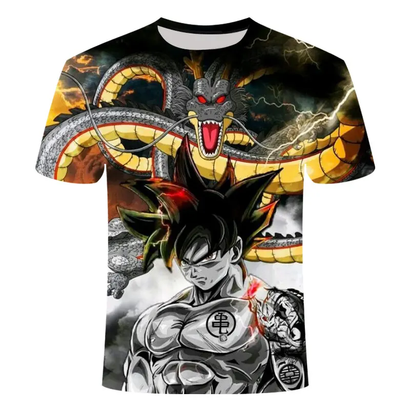 

2021 New Japanese Manga Anime Short Sleeve Men's T-shirt Customized Summer 3D Printing Casual Tide Brand Vegeta Top T-shirt Comp