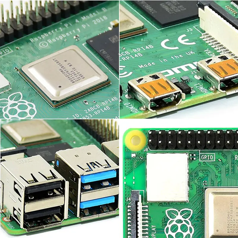 Raspberry Pi 4 Модель B LPDDR4 2G/4G Quad-core Cortex-A72 (ARM v8) 64-бит 1 5 Ghz Dual core 4K Выход Мощность чем 3B + |