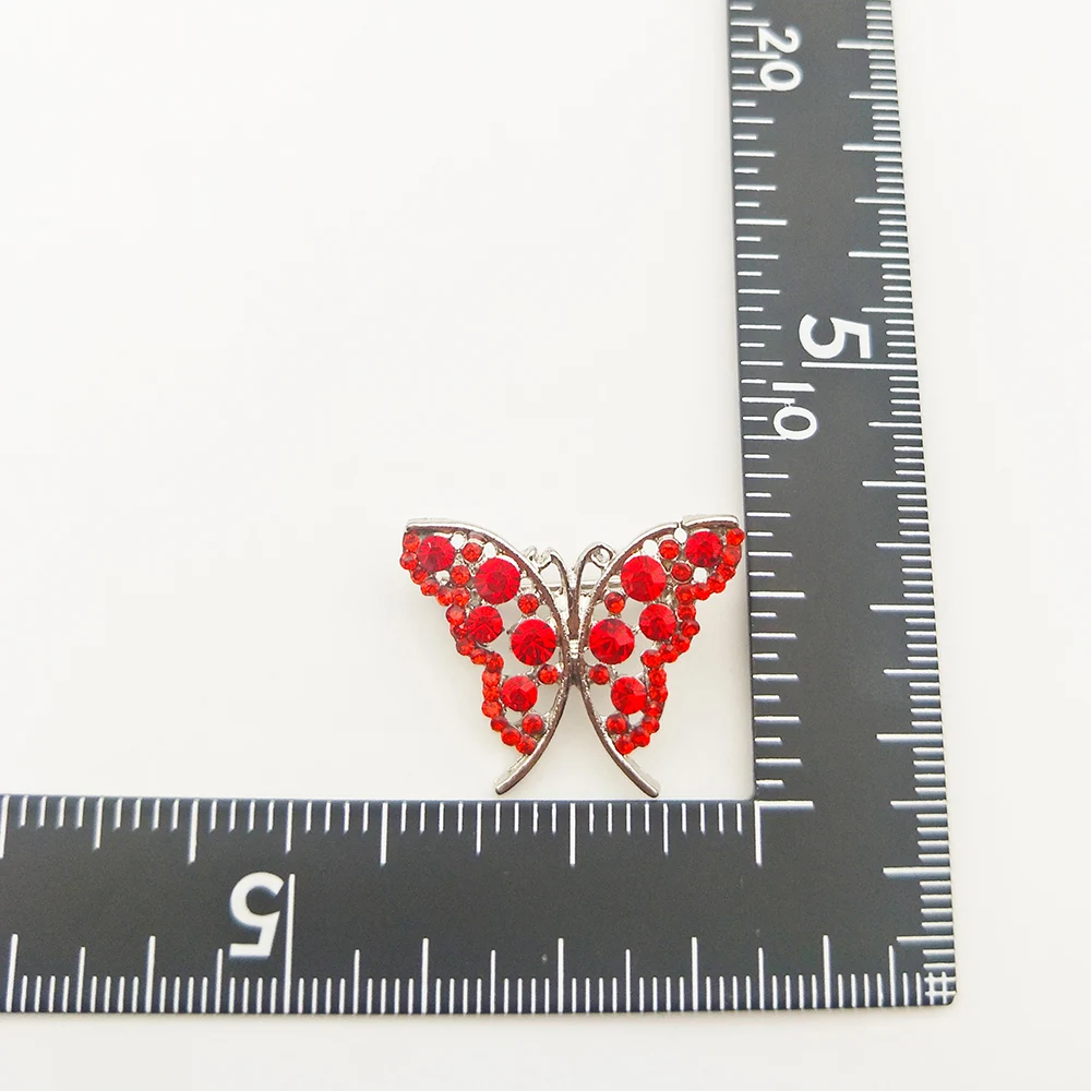 Fancy Quality Crystal Rhinestone Butterfly Brooch for Women Elegant Trendy Lady Pin Scarf Wedding Christmas Business Gift | Украшения и