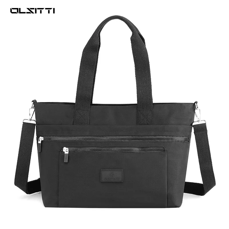 

OLSITTI корейские однотонные нейлоновые сумки на плечо для женщин 2021 роскошные сумки на молнии дизайнерская сумка-мессенджер женская простая ...