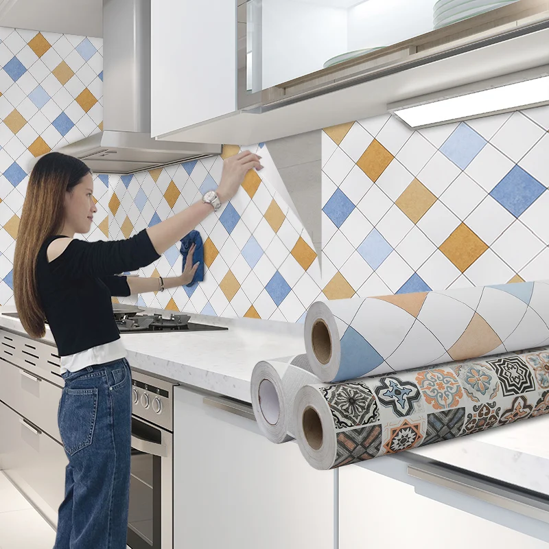 

Kitchen range hood oil-proof sticker thickened stove top high temperature resistant waterproof moisture-proof wall sticker