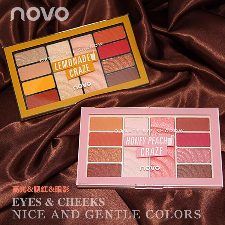Charming Ornate Eyeshadow Cheeks Powder Lemonade and Honey Peach Matte Pigment Makeup Nude Highlight Brighten skin Waterproof
