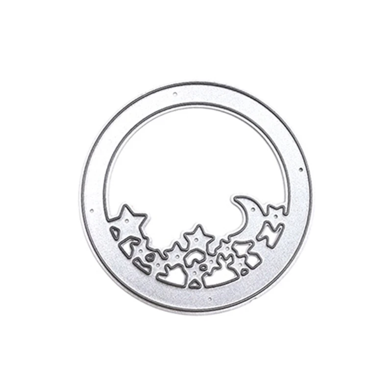 

«Луна», «Звезды» круг металлический Трафаретный вырубной штамп Трафаретный Скрапбукинг Сделай Сам штамп для альбомов Бумага карты тиснени...