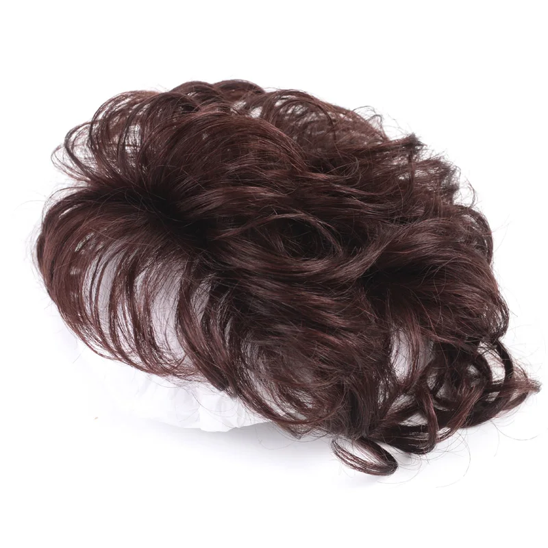 Peluquín de cabello humano para mujer, pelo Natural hecho a máquina, Clips de peluquín Remy, rizado, barato