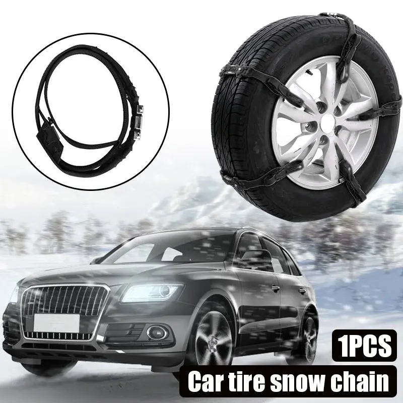 Vehemo черная ТПУ + стальная цепочка для снега ремень зимних шин легкая установка