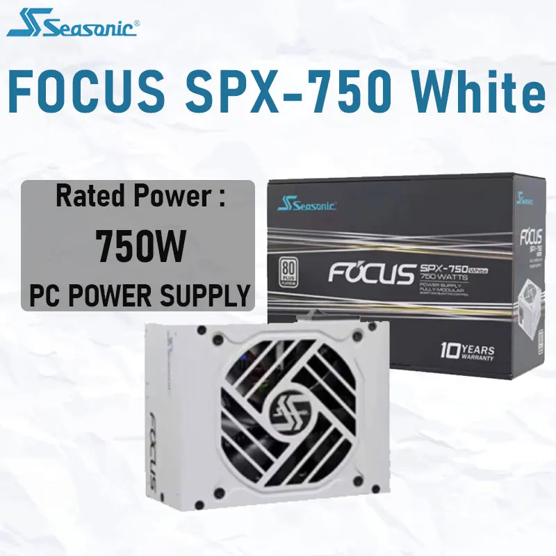 

Seasonic FOCUS SPX-750 white Power Supply Rated 750W 100-240V PFC 120mm Gaming PC Power Supply For Intel AMD ATX Computer Power