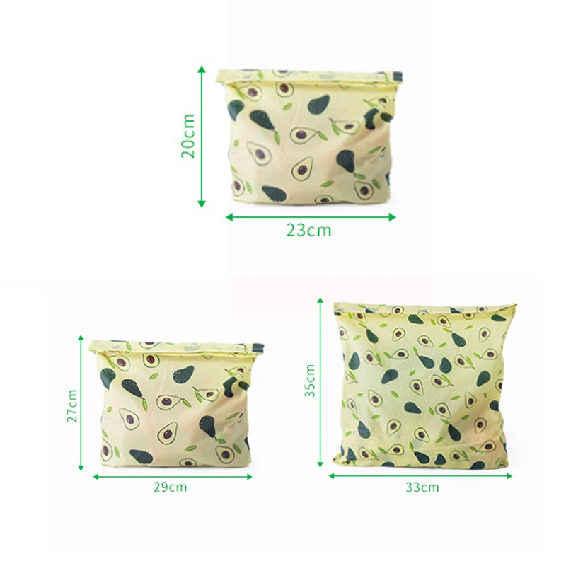 Пакеты для еды из пчелиного воска Многоразовые сэндвича сумка закусок