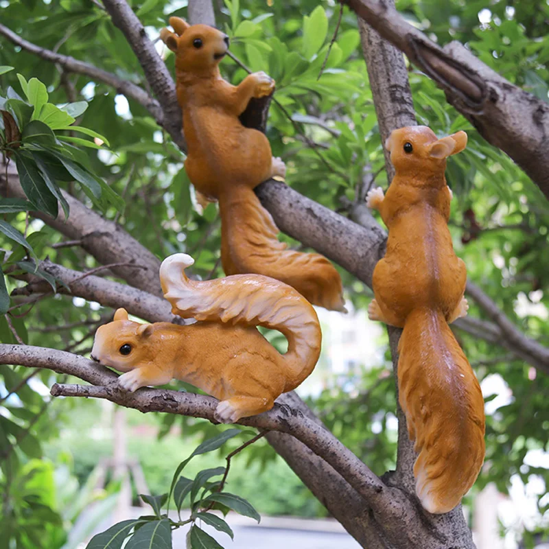 Креативное полимерное украшение для сада в виде белки аксессуары дома и улицы