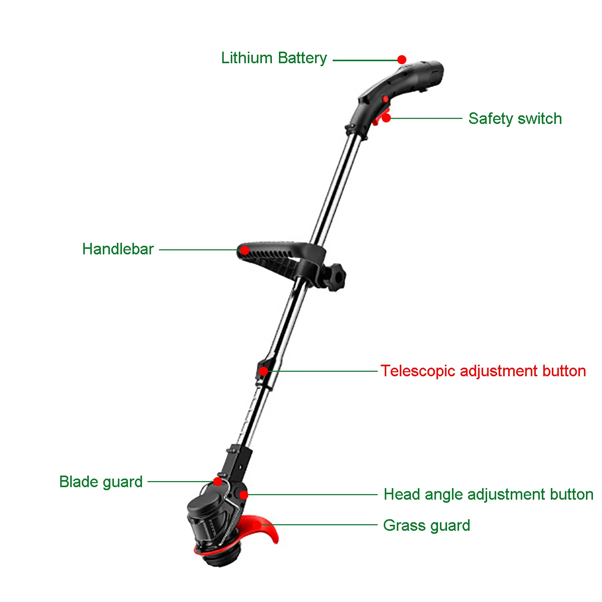 

48VF Portable Electric Grass Trimmer Handheld Lawn Mower Agricultural Household Cordless Weeder Garden Pruning Tool Brush Cutter