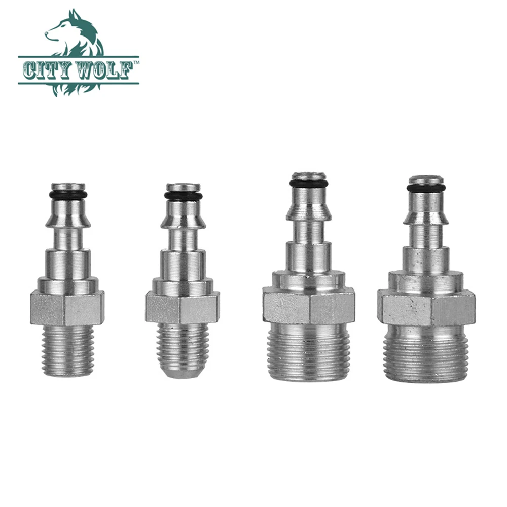 

city wolf stainless steel adaptor high pressure washer hose joint M14 M22 connector with hose gun