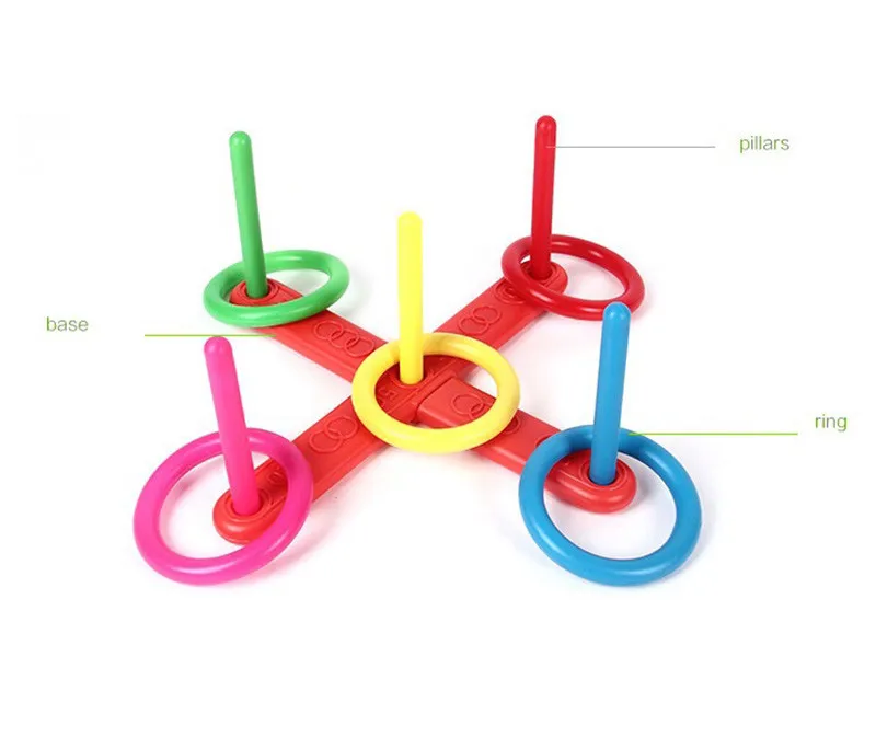 

Hoop Ring Toss Plastic Ring Toss Quoits Garden Game Pool Toy Outdoor Fun Set Children Outdoor Funny Educational Toys At Home