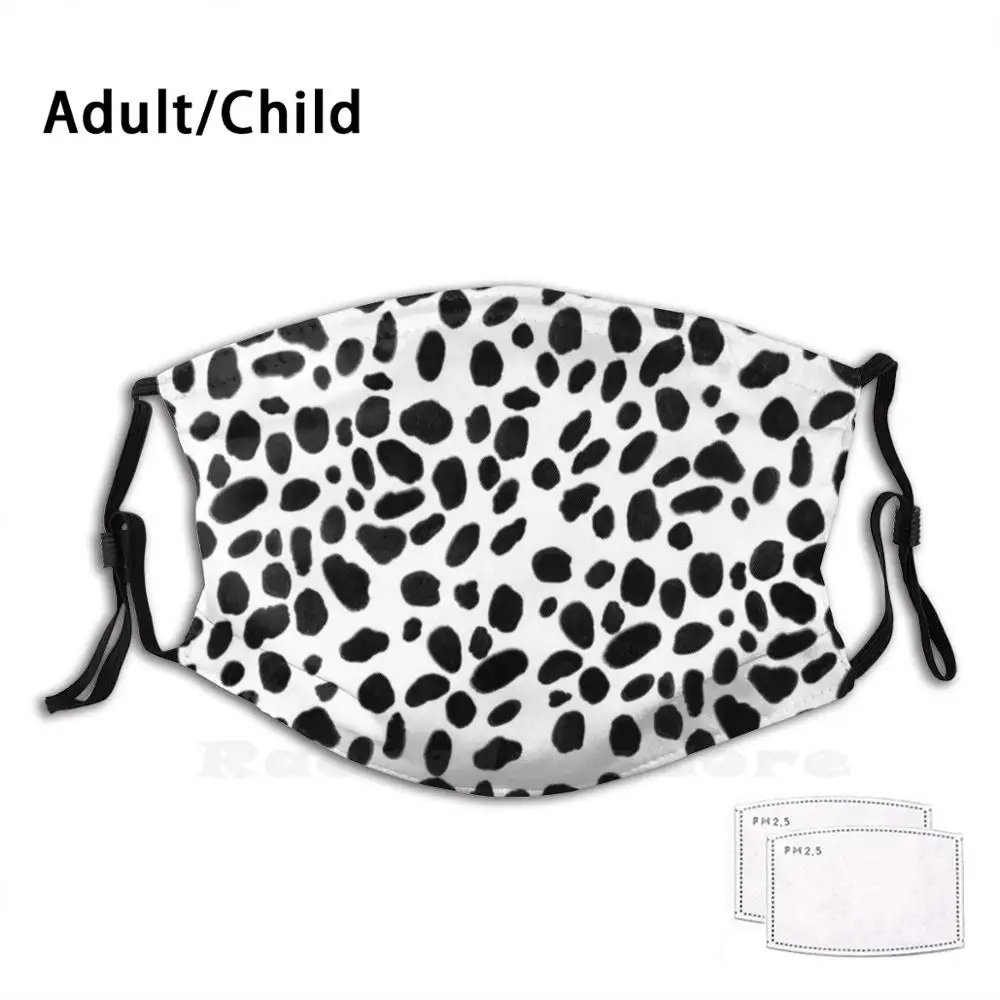 Далматинец пятна черно-белым принтом Забавный принт многоразовые Pm2.2221 фильтр