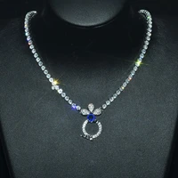 14k gold necklace full diamond pendant for woemn diamond christmas silver 925 jewelry bijoux femme bizuteria pendants for luxury