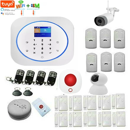 Wi-Fi GSM SMS Охранная сигнализация система TUYA APP управление наружная внутренняя