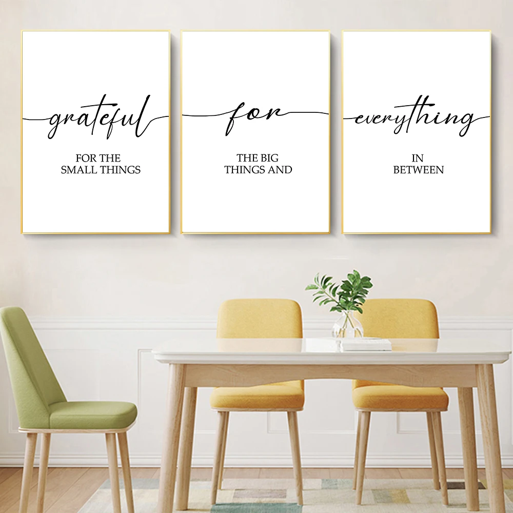 

Black White Poster Inspirational Phrase Canvas Painting Minimalist Line Art Print Nordic Wall Picture Living Room Modern Decor
