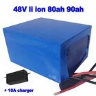 Литий-ионный аккумулятор 48 в 80 А ч 90 А ч, литий-полимерный аккумулятор для электровелосипеда, скутера, визуального прицела, вилочного погрузчика UPS AGV EV, солнечная система + зарядное устройство 10 А